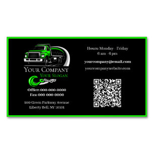 Professional Towing Company, Hauling Service Magnetic Business Card