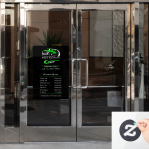 Professional Towing Company, Opening Hours Window Cling