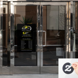 Professional Towing Company, Opening Hours Window Cling