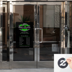 Professional Towing Company, Opening Hours Window Cling