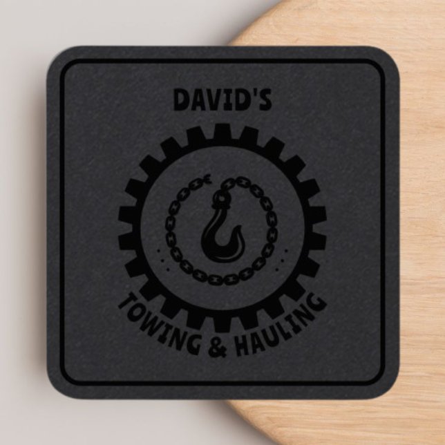 Professional Towing Service Driver Transport Square Business Card (Creator Uploaded)