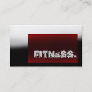 Professional Trainer Red Grey Business Card