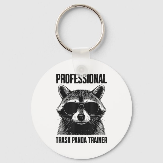 Professional Trash Panda Trainer  Key Ring (Front)