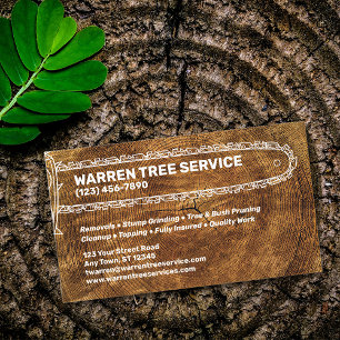 Professional Tree Service / Removal Company Business Card