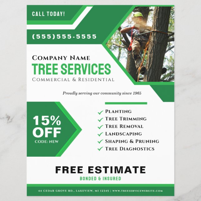 Professional Tree Services Business Flyer (Front)
