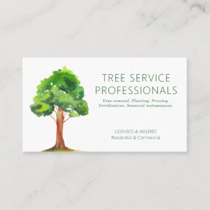 Professional Tree Services QR Code Business Card