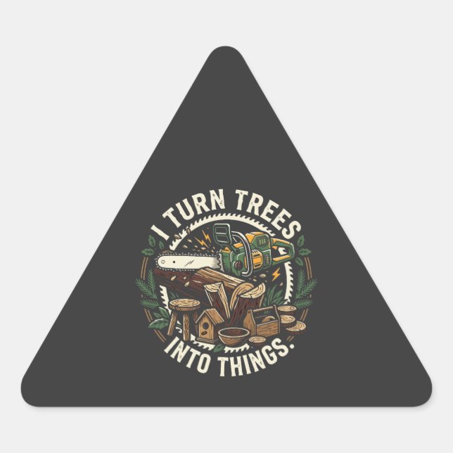 Professional Tree To Thing Converter Triangle Sticker (Front)