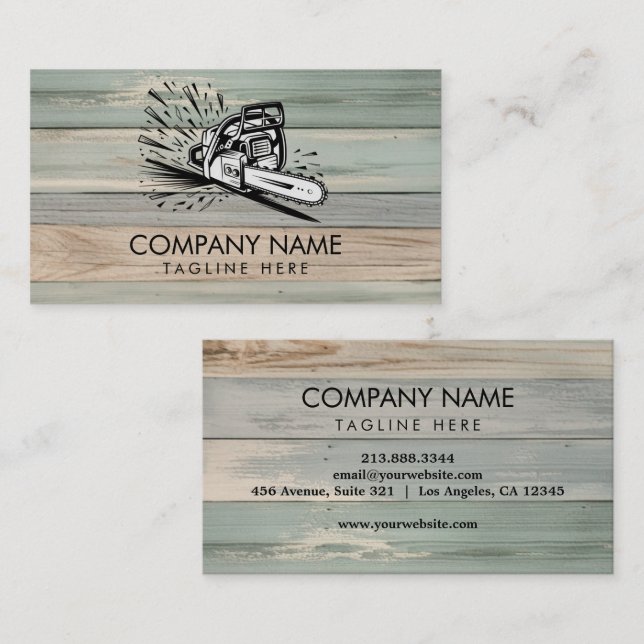 Professional Tree Trimming & Arborist Services     Business Card (Front/Back)