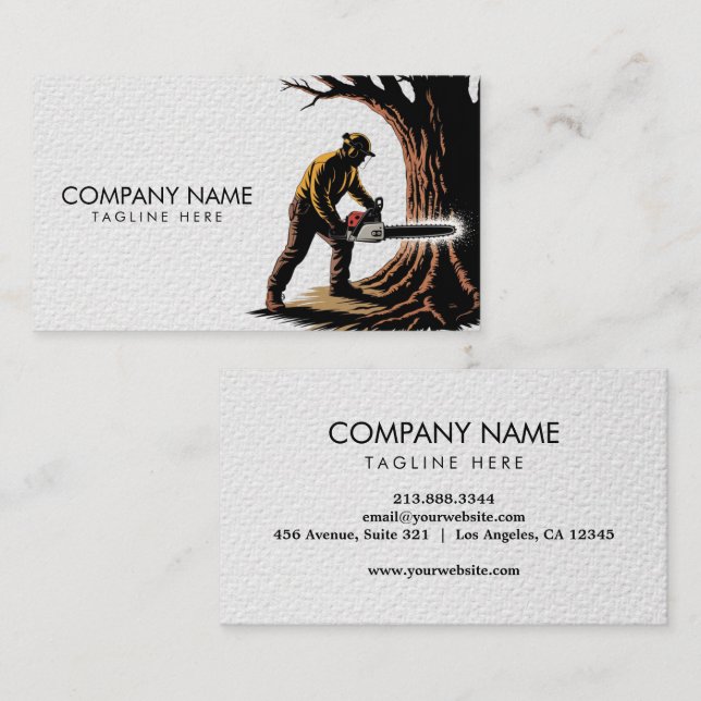 Professional Tree Trimming & Arborist Services     Business Card (Front/Back)