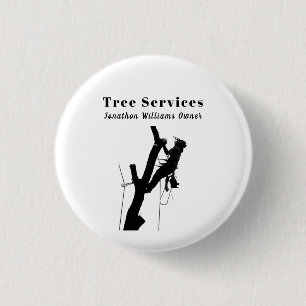 Professional Tree Trimming Service Business 3 Cm Round Badge
