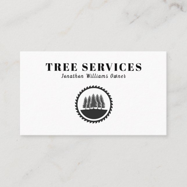 Professional Tree Trimming Service Business Card (Front)
