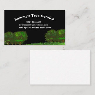 Professional Tree Trimming Service Business Card