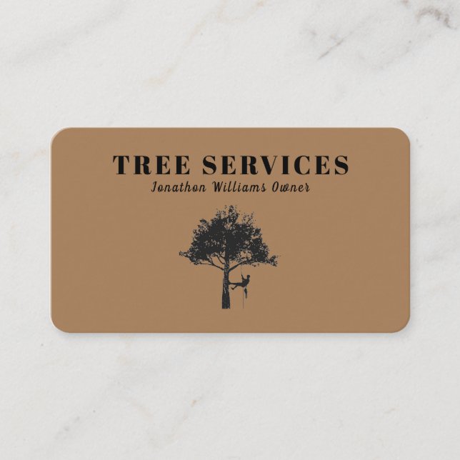 Professional Tree Trimming Service Business Card (Front)