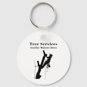 Professional Tree Trimming Service Business Key Ring
