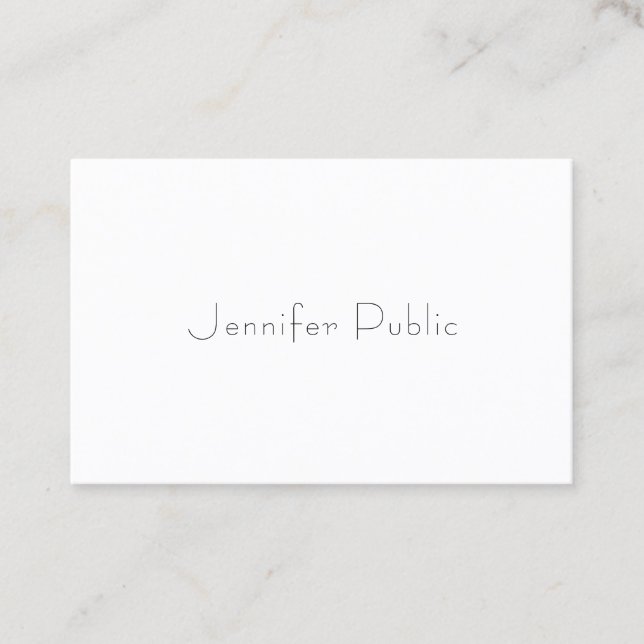 Professional Trendy Elegant Simple Template Modern Business Card (Front)