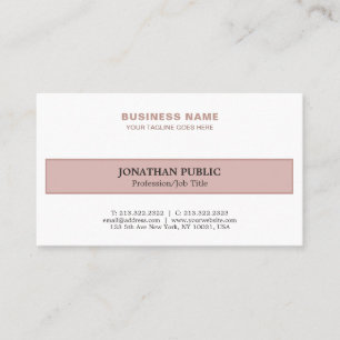 Professional Trendy Harmonic Colours Elegant Plain Business Card