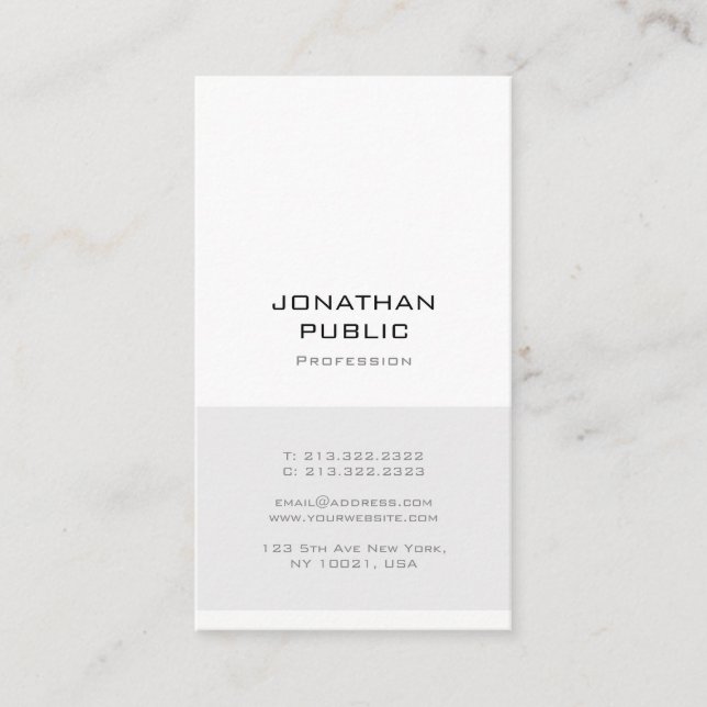 Professional Trendy Simple Template Elegant Modern Business Card (Front)