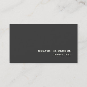 Professional Trendy Style Grey Impressive Business Card