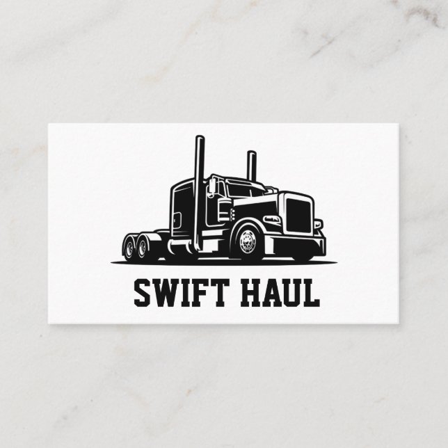 professional trucking business cards (Front)