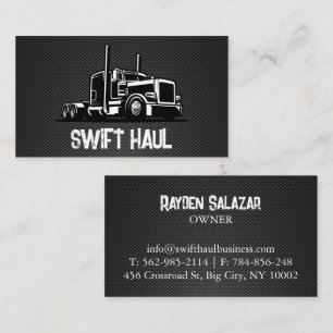 professional trucking business cards
