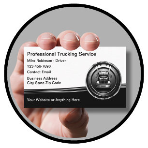 Professional Trucking Driver Business Cards