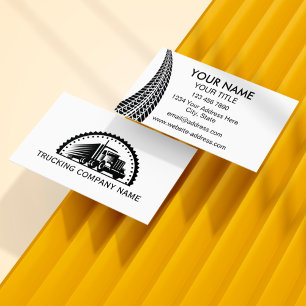 Professional Trucking Driver Simple Modern Logo Bu Business Card