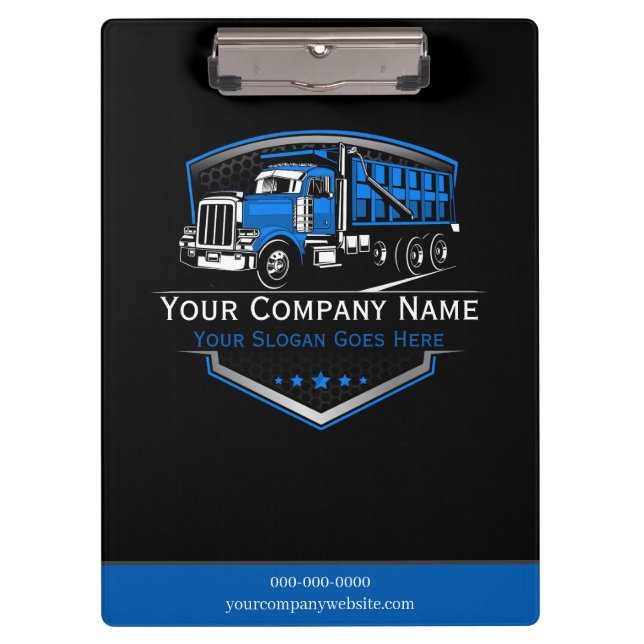 Professional Trucking Hauling Company  Clipboard (Front)