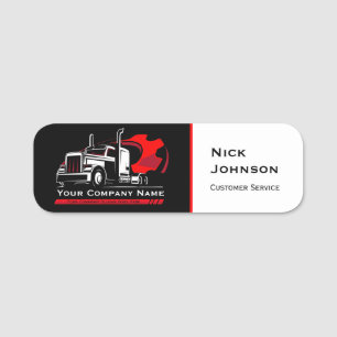 Professional Trucking Hauling Company Repair Name Tag