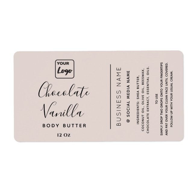 Professional typography cream your logo product (Front)