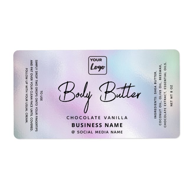 Professional typography holographic logo product l (Front)