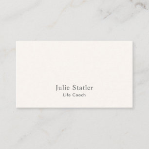 Professional Typography Modern Elegant Life Coach Business Card