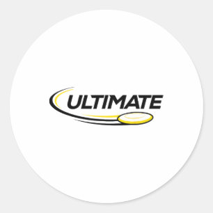 Professional Ultimate Frisbee Disc Golf Player  Classic Round Sticker
