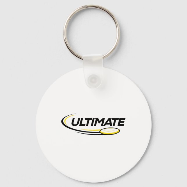 Professional Ultimate Frisbee Disc Golf Player  Key Ring (Front)