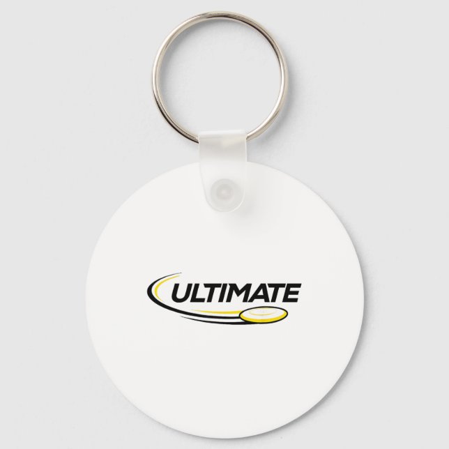 Professional Ultimate Frisbee Disc Golf Player  Key Ring (Front)