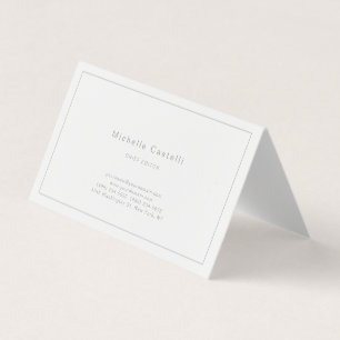 Professional Unique Classical Plain Black White Business Card
