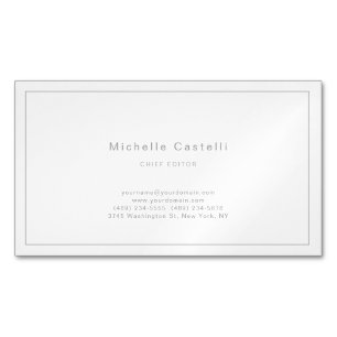 Professional Unique Classical Plain Black White Magnetic Business Card