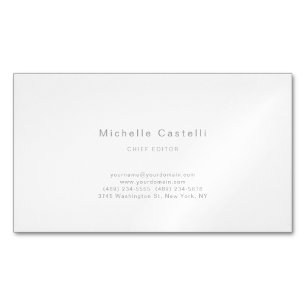 Professional Unique Classical Plain Black White Magnetic Business Card