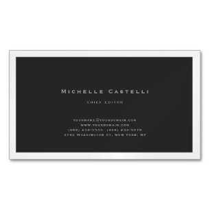 Professional Unique Classical Plain Black White Magnetic Business Card