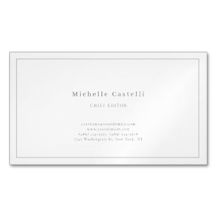 Professional Unique Classical Plain Black White Magnetic Business Card