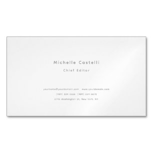 Professional Unique Classical Plain Black White Magnetic Business Card