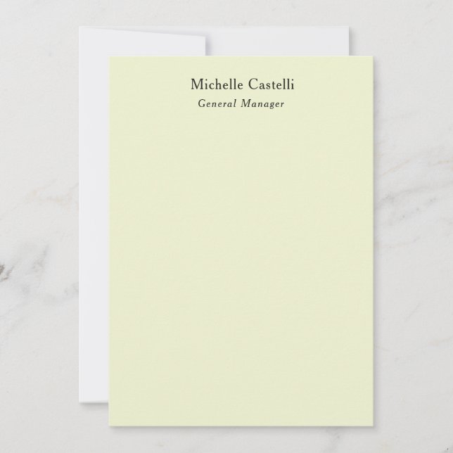 Professional Unique Classical Plain Card (Front)