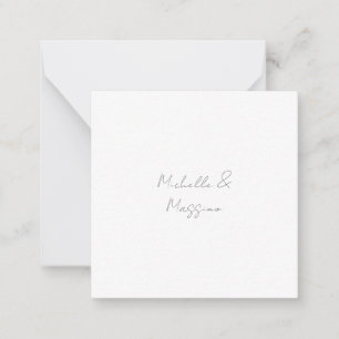 Professional Unique Classical Plain Couple Names Card