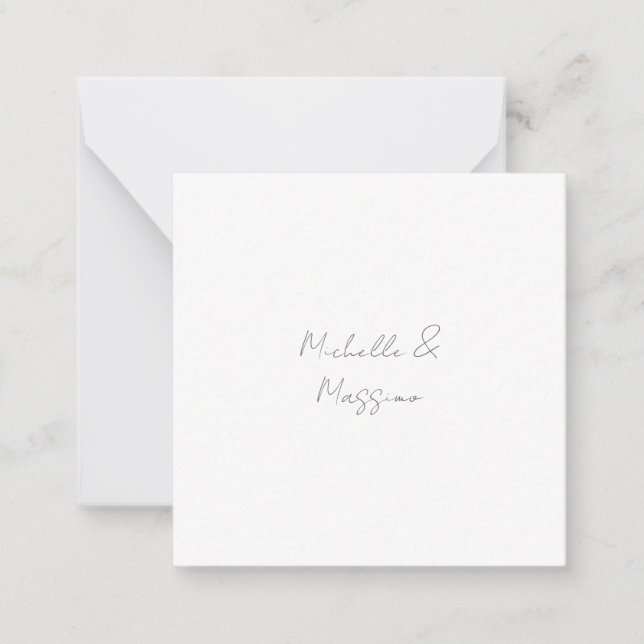 Professional Unique Classical Plain Couple Names Card (Front)