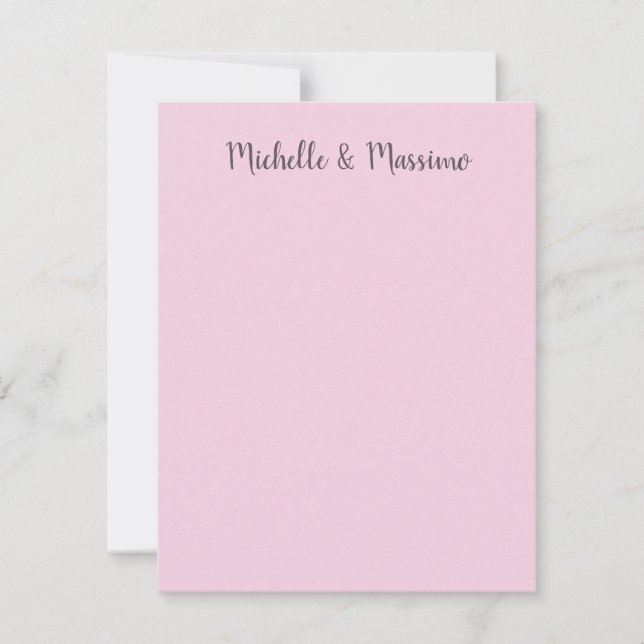 Professional Unique Classical Plain Couple Names Card (Front)