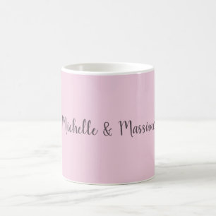 Professional Unique Classical Plain Couple Names Coffee Mug
