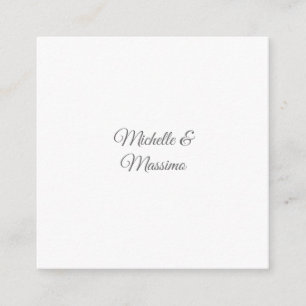 Professional Unique Classical Plain Couple Names Enclosure Card