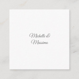 Professional Unique Classical Plain Couple Names Enclosure Card
