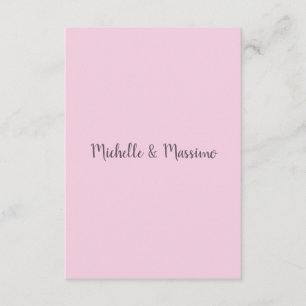 Professional Unique Classical Plain Couple Names Enclosure Card