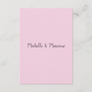 Professional Unique Classical Plain Couple Names Enclosure Card