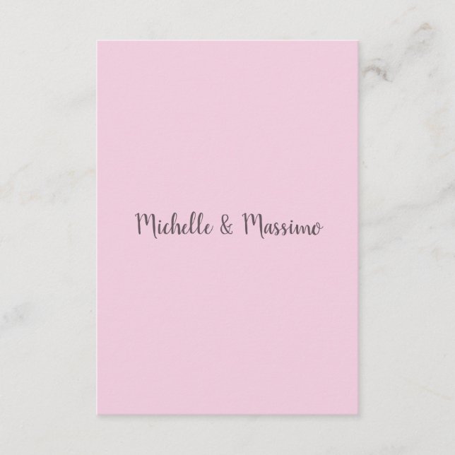 Professional Unique Classical Plain Couple Names Enclosure Card (Front)